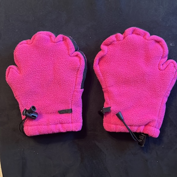 🐻 Bear Hands & Buddies Pink Mittens with Velcro - Kids size Small - Picture 3 of 4
